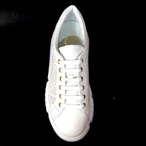 CASADEI 🇮🇹 WOMEN'S OFF WHITE LEATHER COMFORT FASHION SNEAKERS